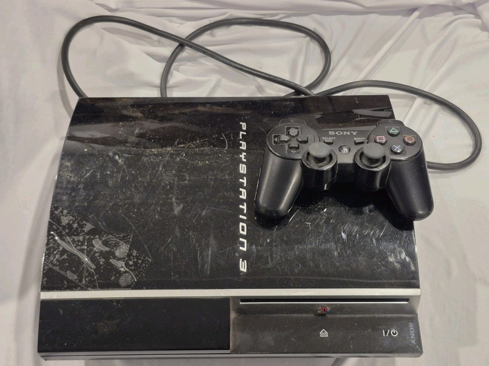Sony PlayStation 3 PS3 Fat 80GB CECHK01 Console w/ Controller Used *Read Desc