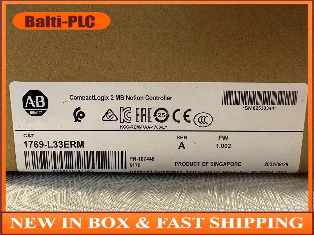 AB 1769-L33ERM SER A NEW Allen-Bradley CompactLogix 2 MB Motion Controller US