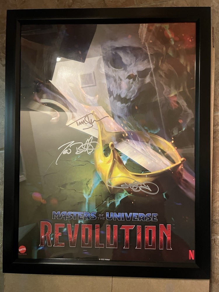 SDCC 2023 Masters of the Universe Revolution Framed Signed Mattel Poster  