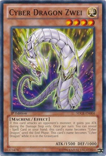 Cyber Dragon Zwei SDCR-EN004 Common 1st Edition Heavily Played Yugioh Card