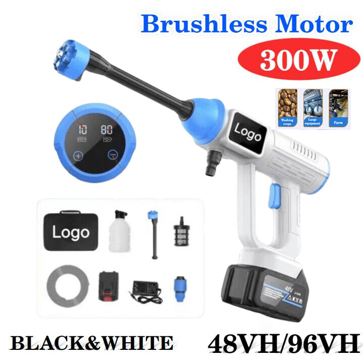 300W Cordless High-Pressure Car Washer with 48/96VH Battery