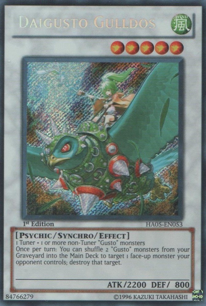 Daigusto Gulldos HA05-EN053 1st Ed Secret Rare Lightly Played TCG Card