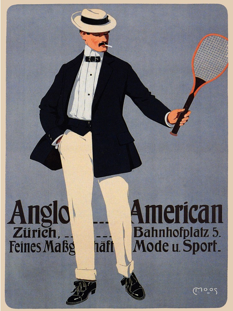 French Vintage Poster.America Tennis.House Home art Decor Interior design.887i