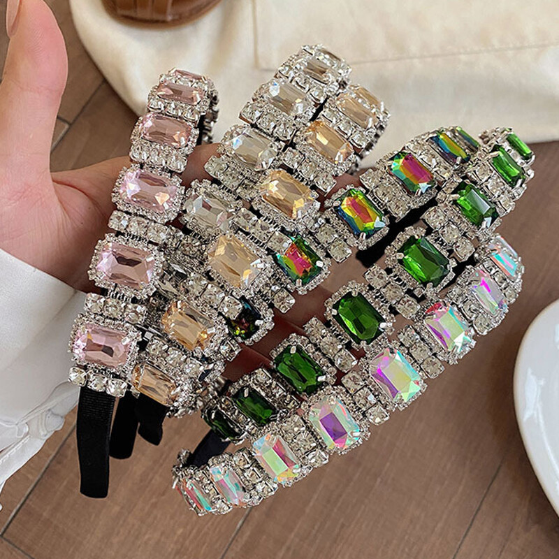 Sparkling Rhinestone Hair Hoop Headbands for Women – Perfect for Weddings and Parties
