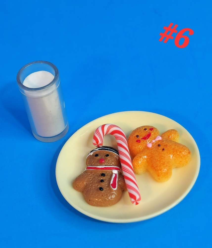 CHRISTMAS SALE! KITCHEN LITTLES COOKIES & MILK FOR SANTA Barbie Food DESSERTS #6-image