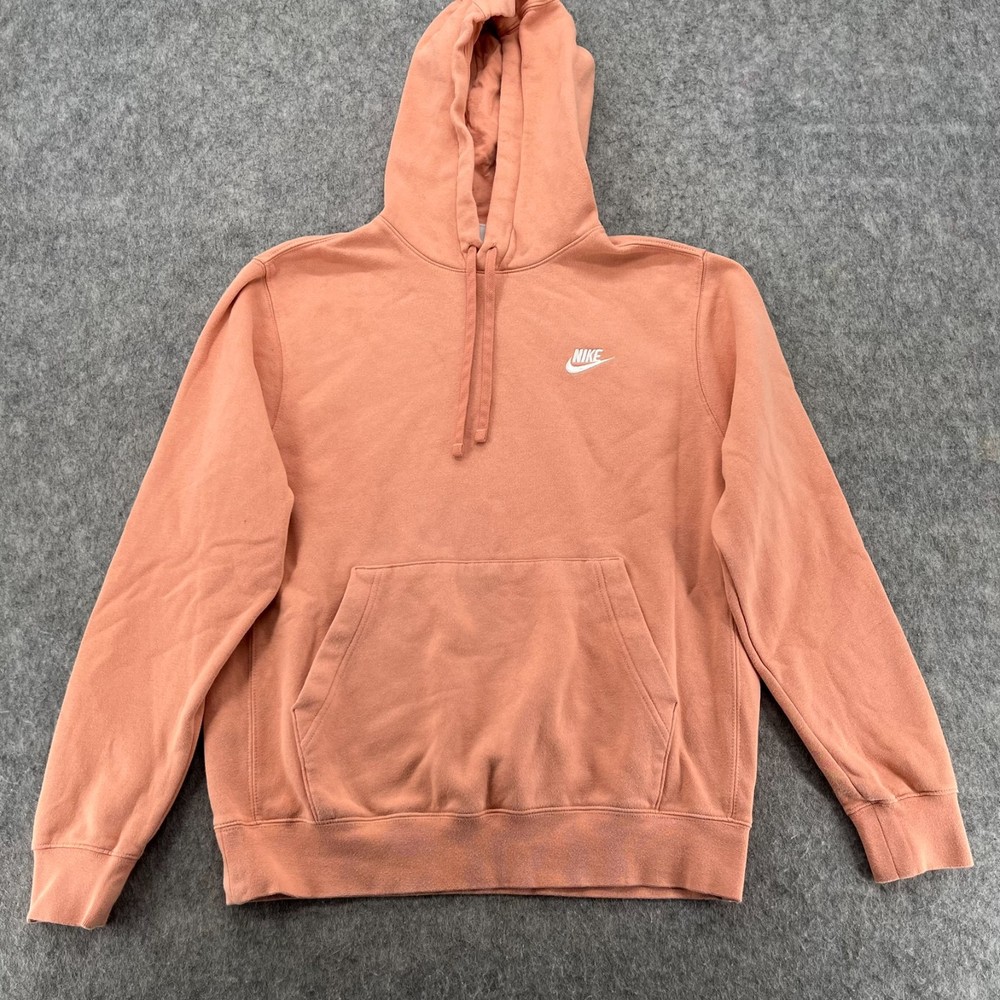 Nike Fleece Pullover Hoodie Salmon Pink Mens Size M