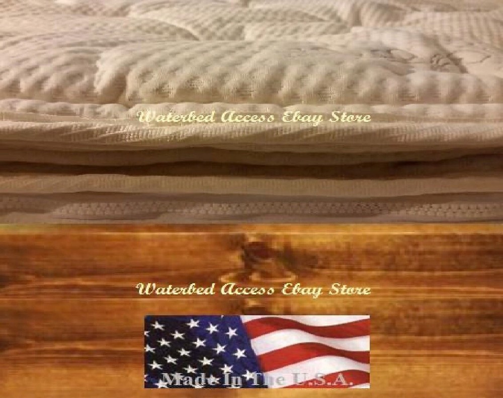 California King Pillow Top Waterbed Mattress Zippered Cover
