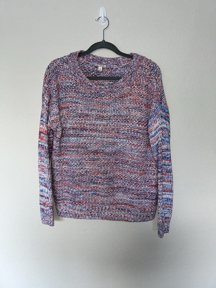 GAP Multicolored Sweater 100% Cotton Women’s Size Medium winter cozy preppy