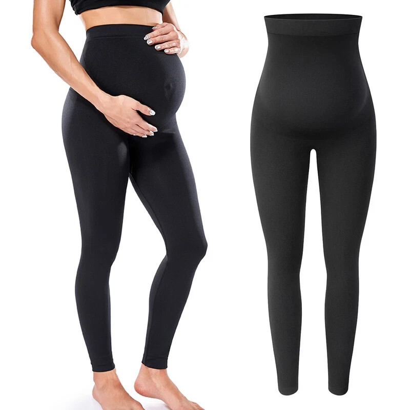 Maternity Leggings with Belly Support High Waist Pregnancy Pants for Comfort