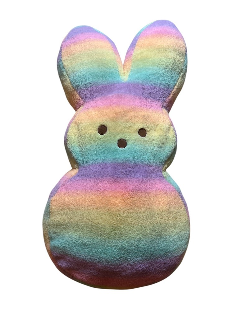 Jumbo Peeps Easter Bunny Plush Rainbow Tie Dye 40
