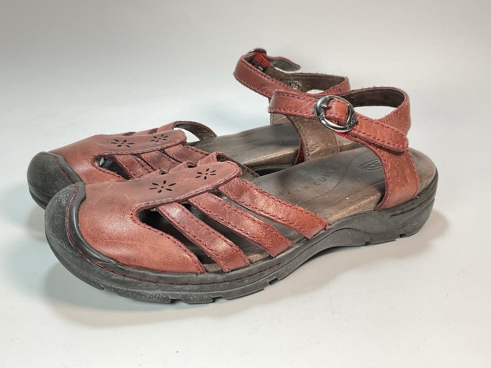 Keen Women Shoe Paradise Sz 6.5 Red Sport Athletic Leather Sandal Hiking Outdoor