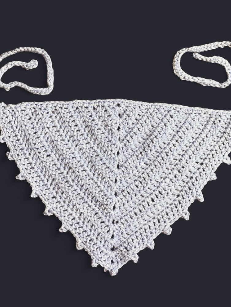 Hand made crochet 1 colour hair bandana