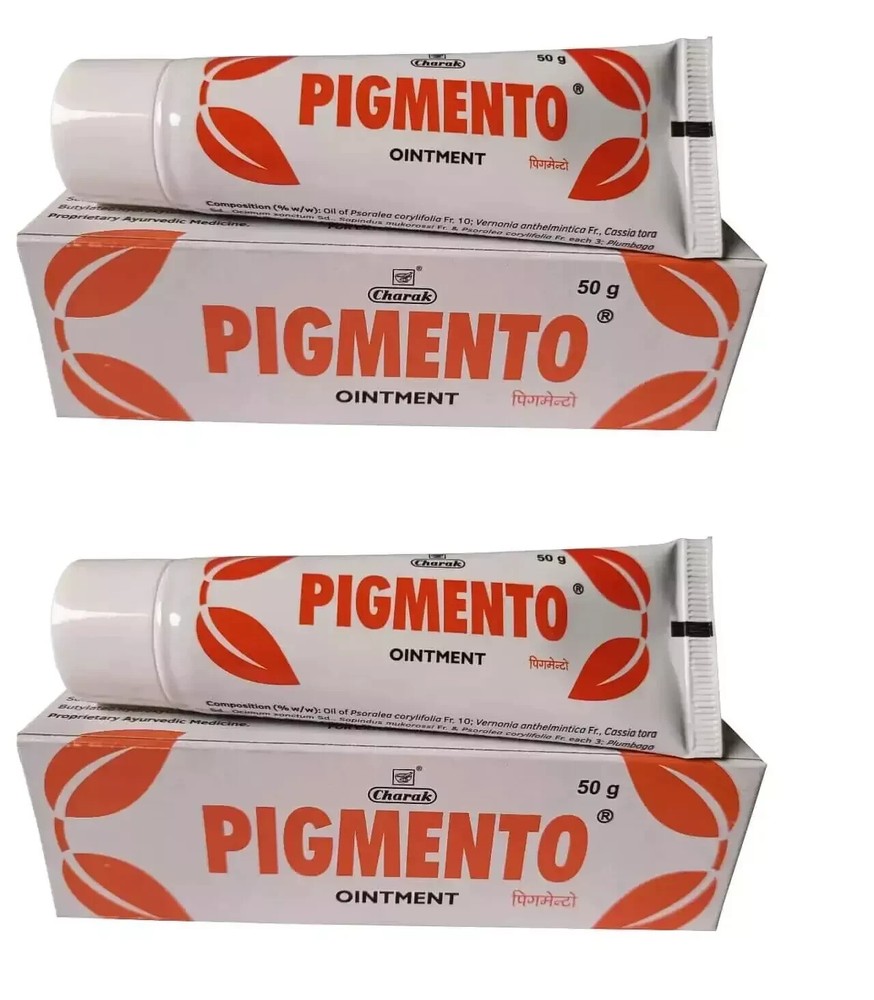 2 x Charak PIGMENTO Ointment (50g) Herbal Ayurvedic Skin Wellness
