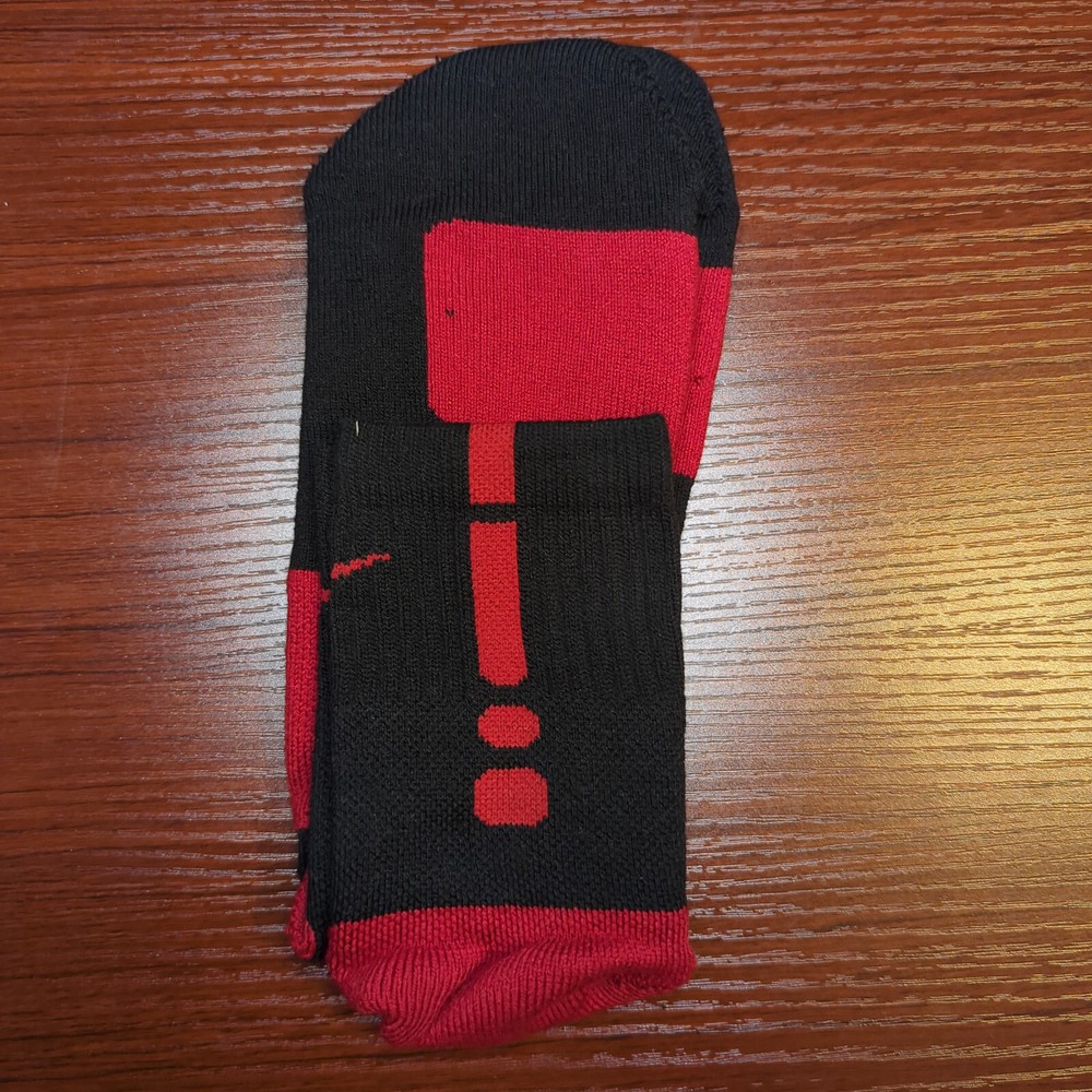 New Original Nike Elite Socks Quarter Cut Size XL Black/Red Basketball Dri-Fit