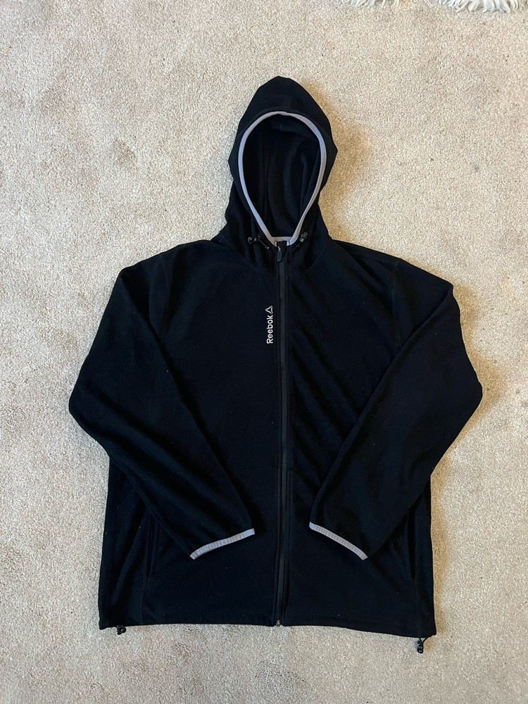 Reebok Men's Full Zip Fleece - Black - Size: L
