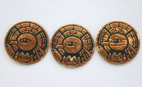 New Rare Limited Pokemon Natio Pokemon World Challenge Coin Gold Set of 3