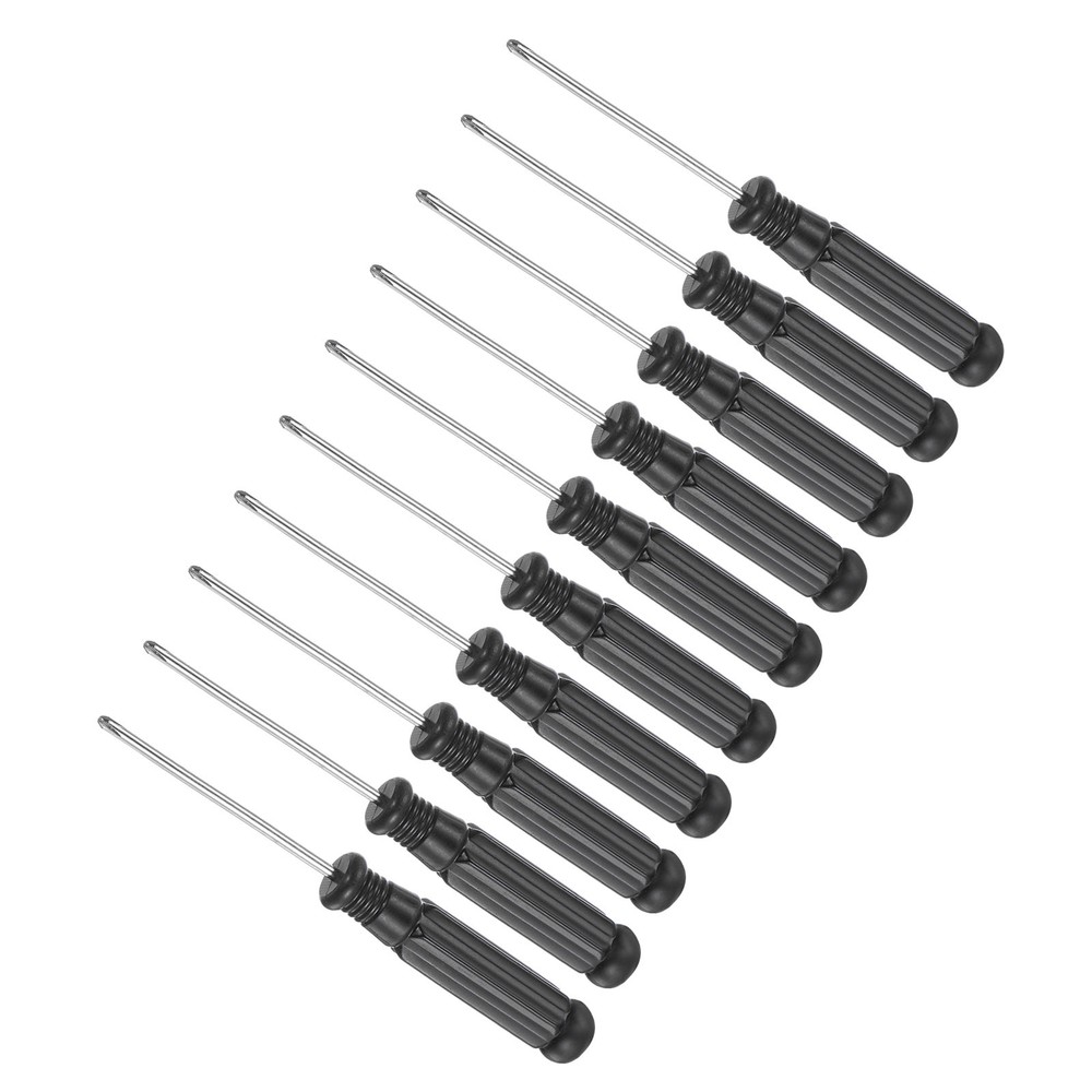 10pcs 2.0x92mm Phillips Screwdrivers with Black Handle