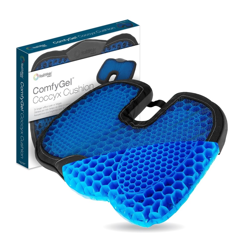 IN9115 Comfy Gel Coccyx Cushion Gel Seat Cushion for Long Sitting for Back, S...