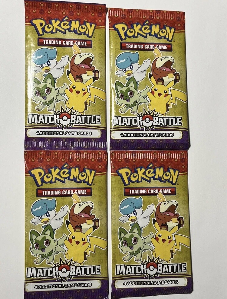 4 Packs Mcdonalds 2023 Pokemon Match Battle Each Packs Has 4 New Individual NEW