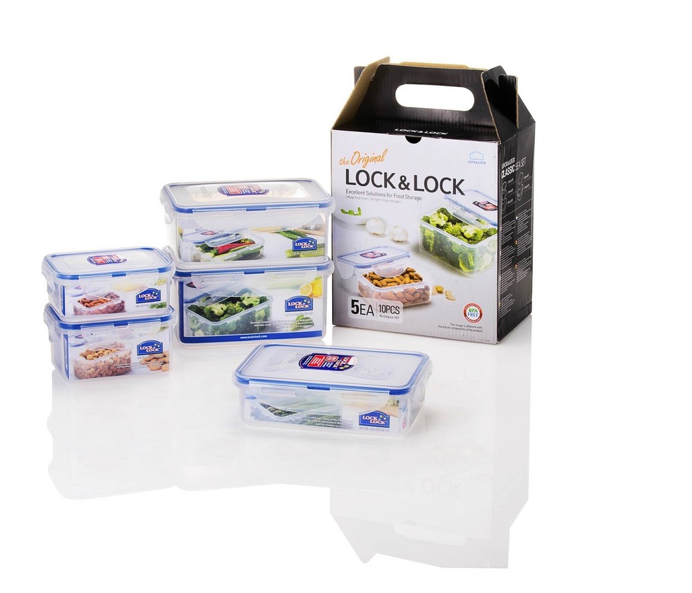 Easy Essentials Food Storage lids/Airtight containers, BPA Free, 10 Piece, Clear