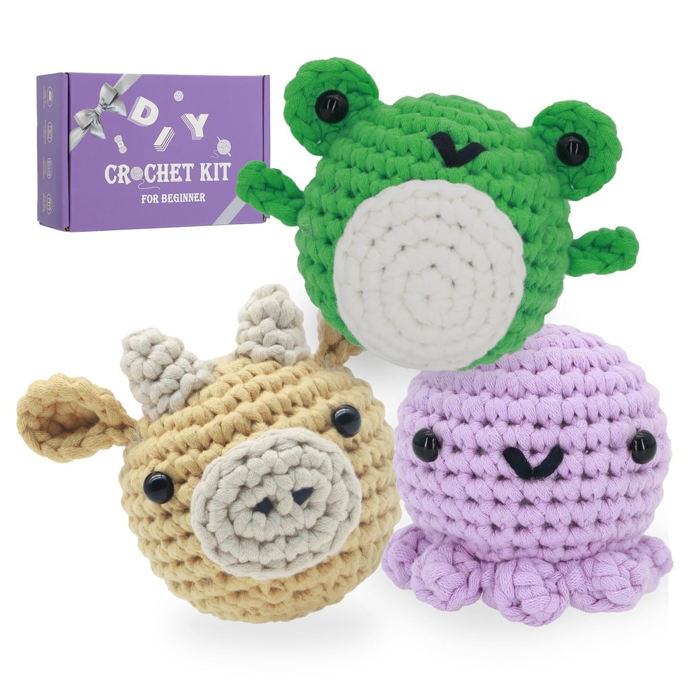 Beginner Crochet Kit for Kids with Step-by-Step Instructions