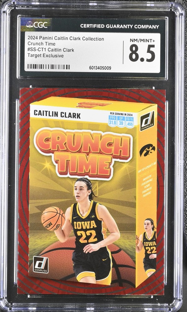 2024 Panini Caitlin Clark Collection #SS-CT1 Target Ex Crunch Time CGC 8.5