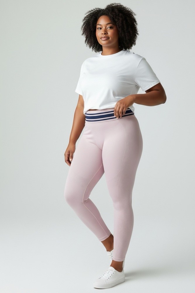 Victoria’s Secret PINK Seamless Fold Over Leggings XL High Rise Blush Pink NWT