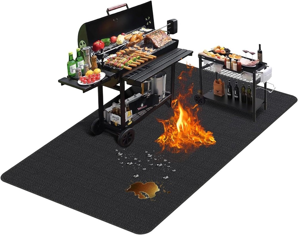 Grill Mats for Outdoor Grill | Double-Sided Fireproof | Waterproof | Oil-Proof