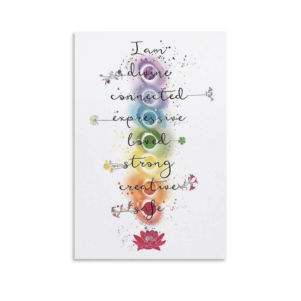 Colorful Motivational Quotes Calligraphy Canvas Painting Wall Art Home Dec