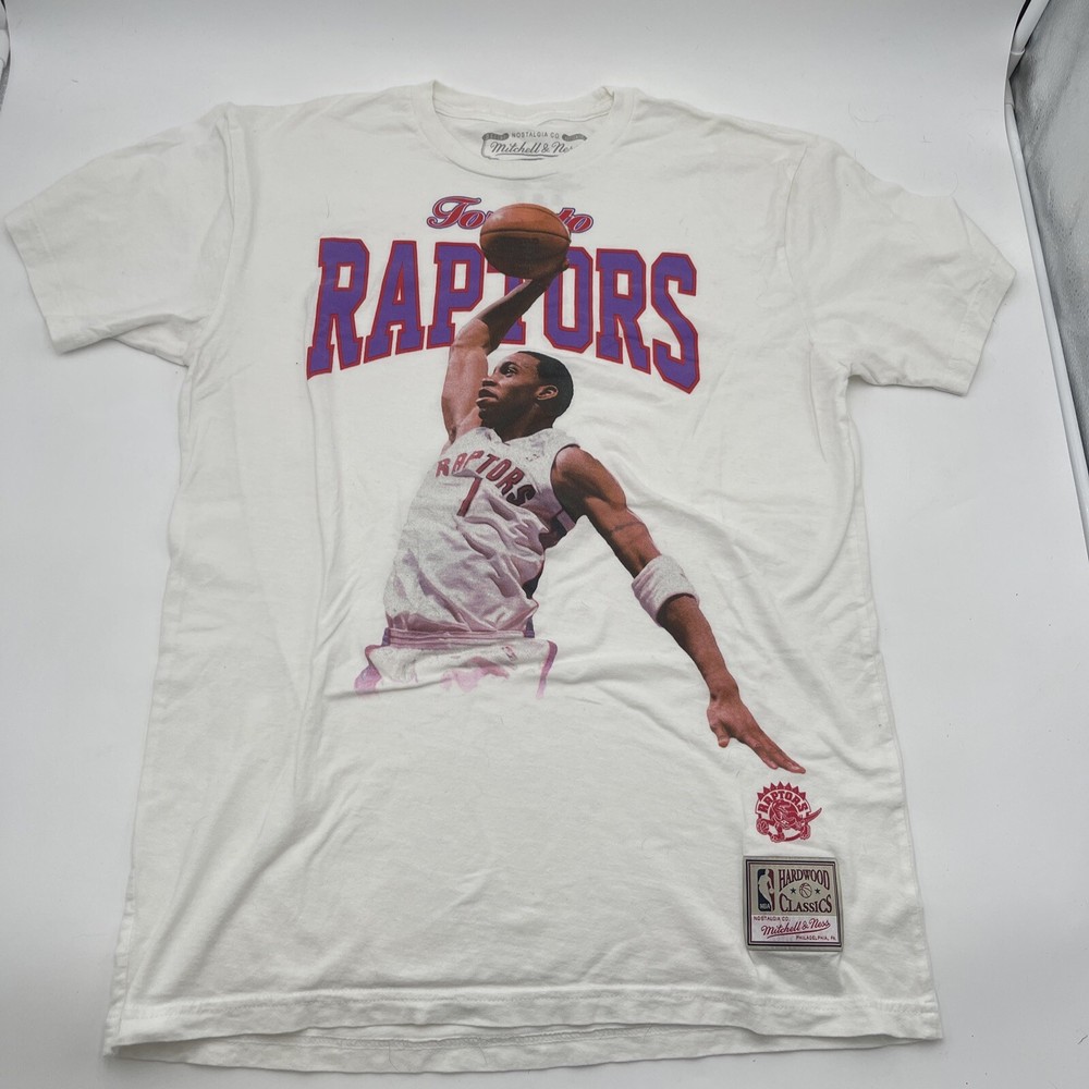 Authentic Tracy McGrady Mitchell & Ness Toronto Raptors T-Shirt Mens Size M