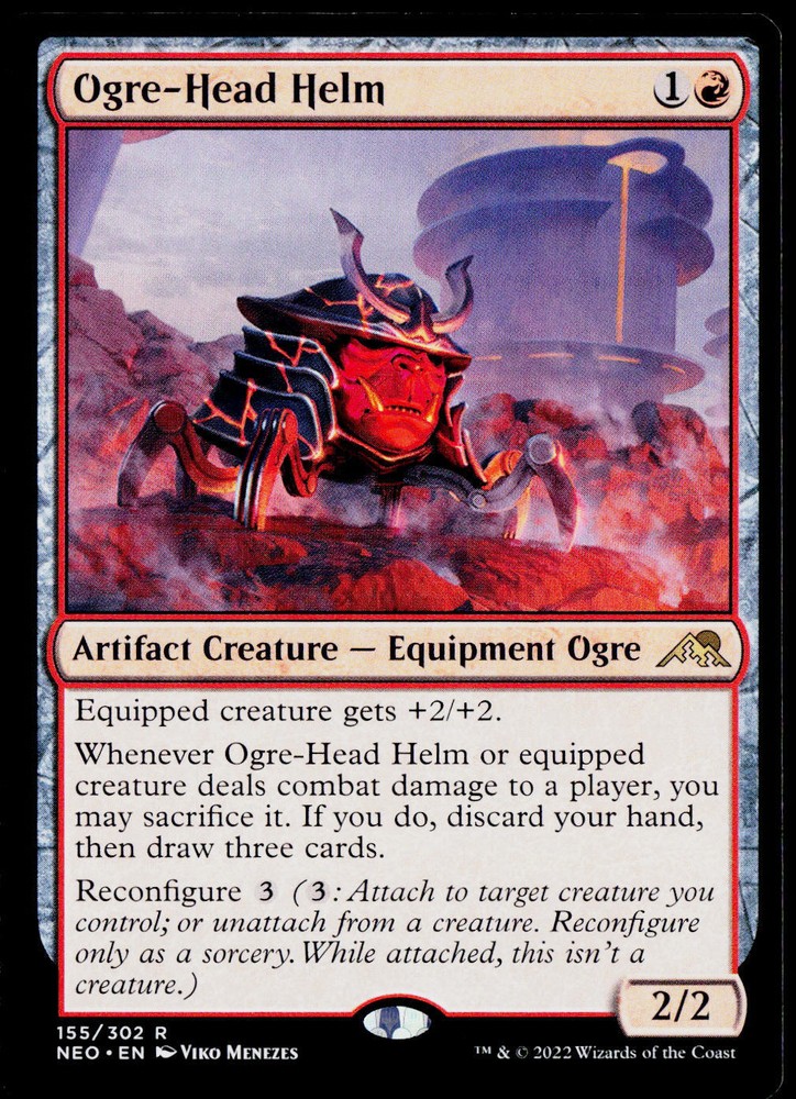 Ogre-Head Helm MTG Red Card 155 NEO Kamigawa Rare Store Coupon  -image