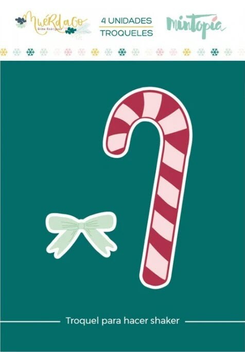 RARE Mintopia Candy Cane Shaker Metal Cutting Dies Muerdago Collection