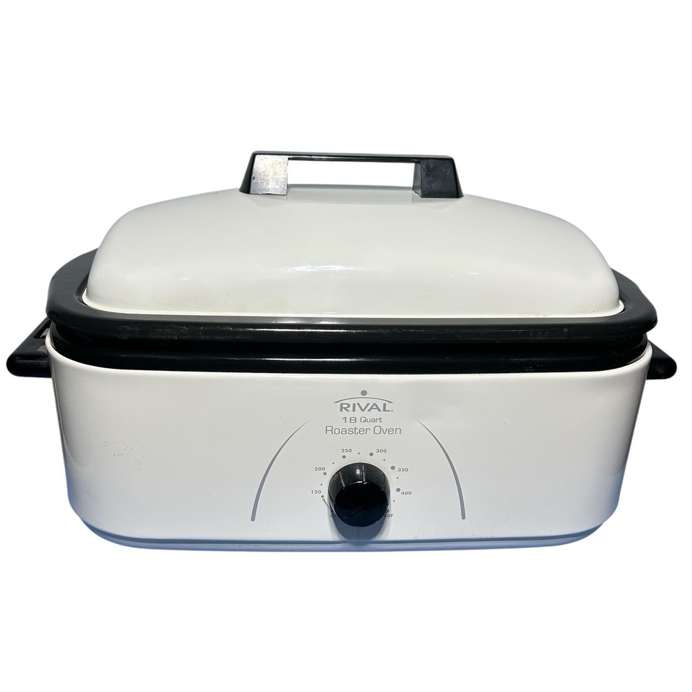 Rival 18-Quart White Roaster Oven R0180 Tested and Fully Functional