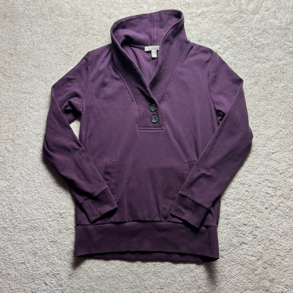 Banana Republic Womens XS Purple Cowl Neck Sweater Knit Top