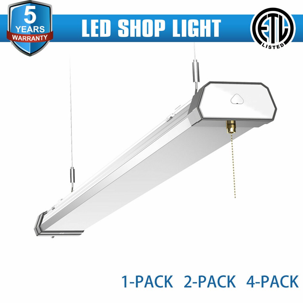 120W Linkable LED Utility Shop Light For Workshop Office Garage Factory 5000K