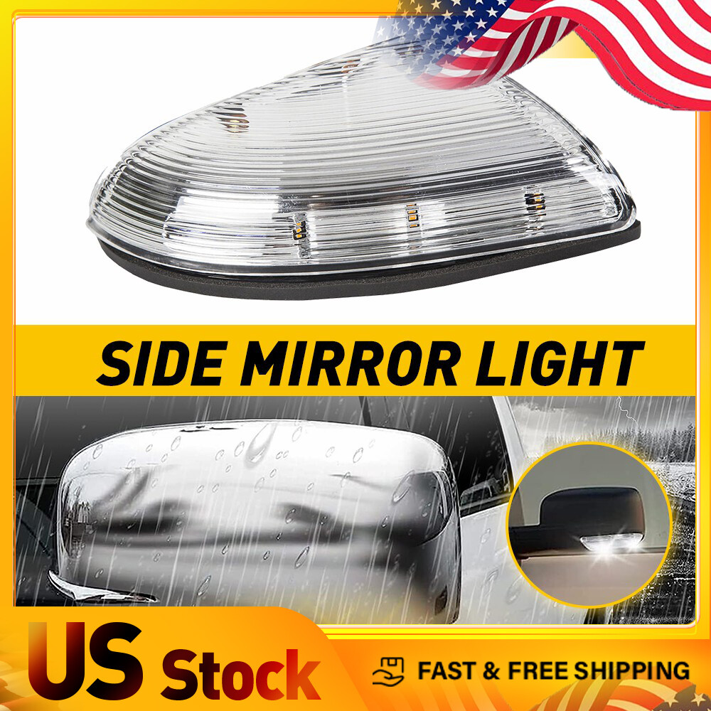 Clear housing Mirror Amber/white Light Lamp Ram Dodge For 1500 Fits 2500 2009-14