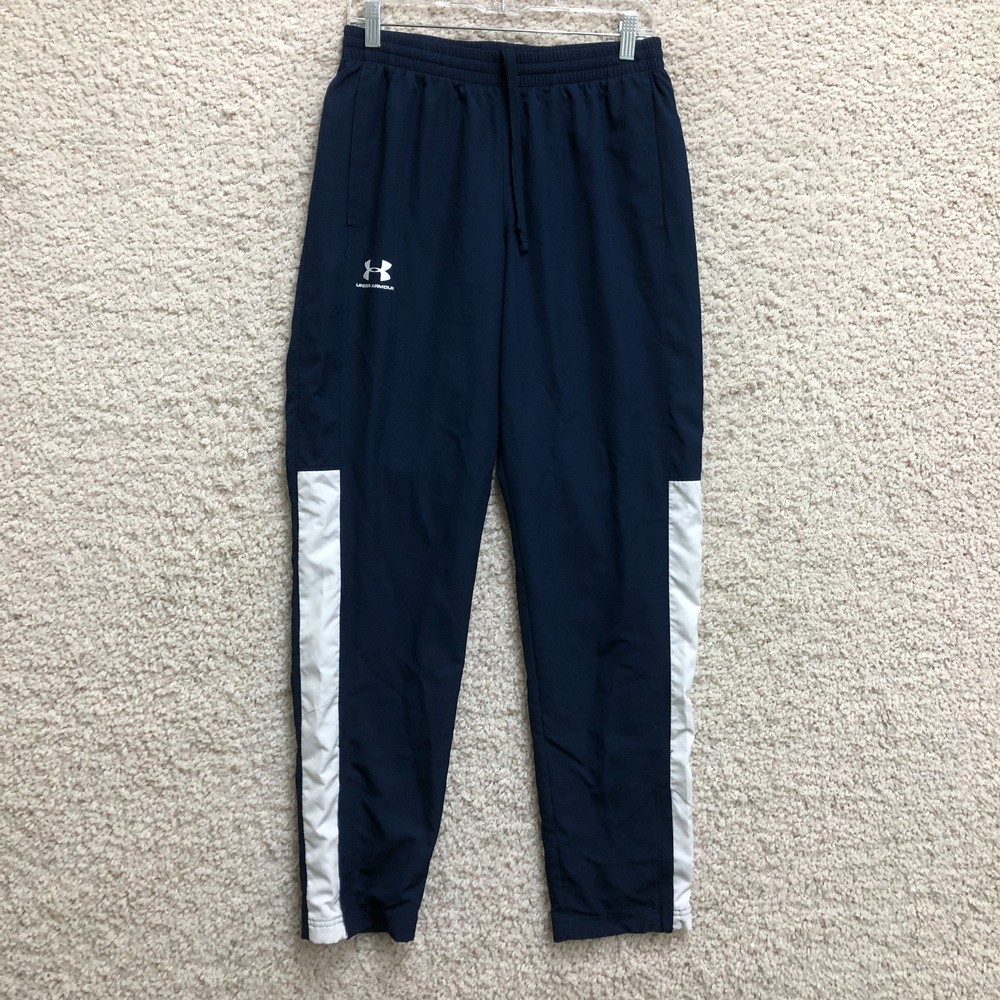 Under Armour Pants Medium Adult Blue Loose Vital Lined Ankle Zip Athletic Mens