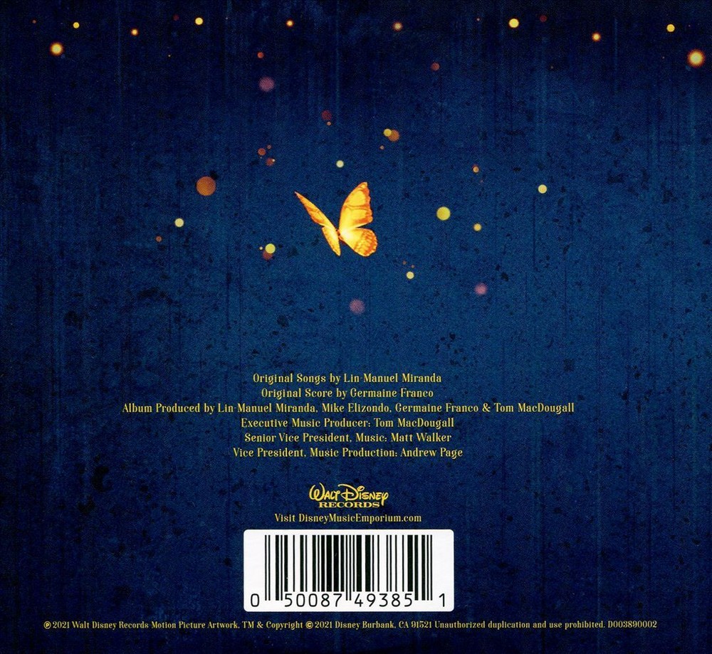 LIN-MANUEL MIRANDA GERMAINE FRANCO ENCANTO ORIGINAL SOUNDTRACK