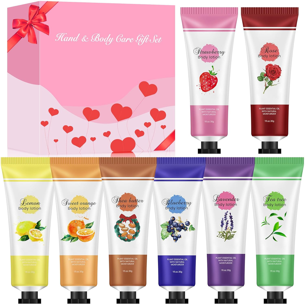 Valentines Day Gifts for Her Mom Women,Anti Aging 2-In-1 Hand & Body Care Gift S-image