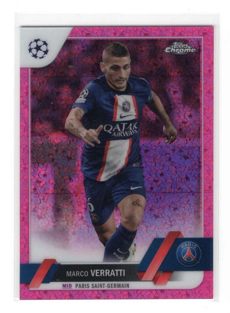 2022-23 Topps Chrome UEFA Pink Mini-Diamond Refractor [/175] -- Marco Verratti