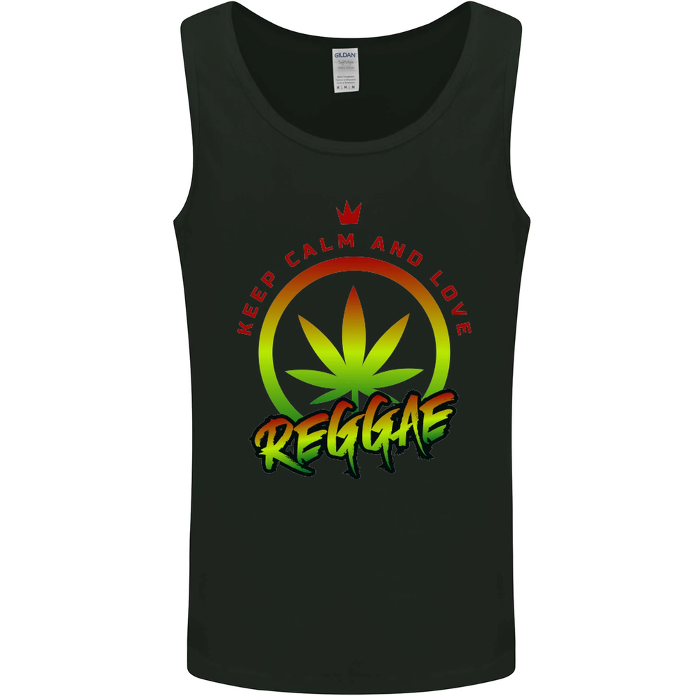Keep Calm and Love Reggae Music Mens Vest Tank Top