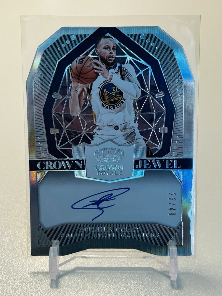 2023-24 PANINI CROWN ROYALE STEPHEN CURRY ON CARD AUTO [#23/49] CROWN JEWEL