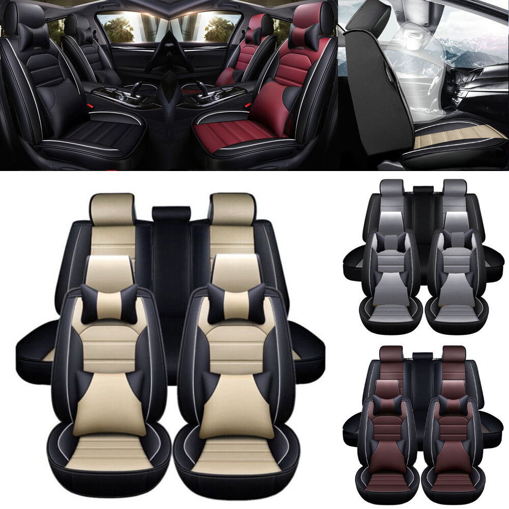 For Toyota 4Runner Car Seat Covers Leather Full Set 5-Seats Front Rear Protector