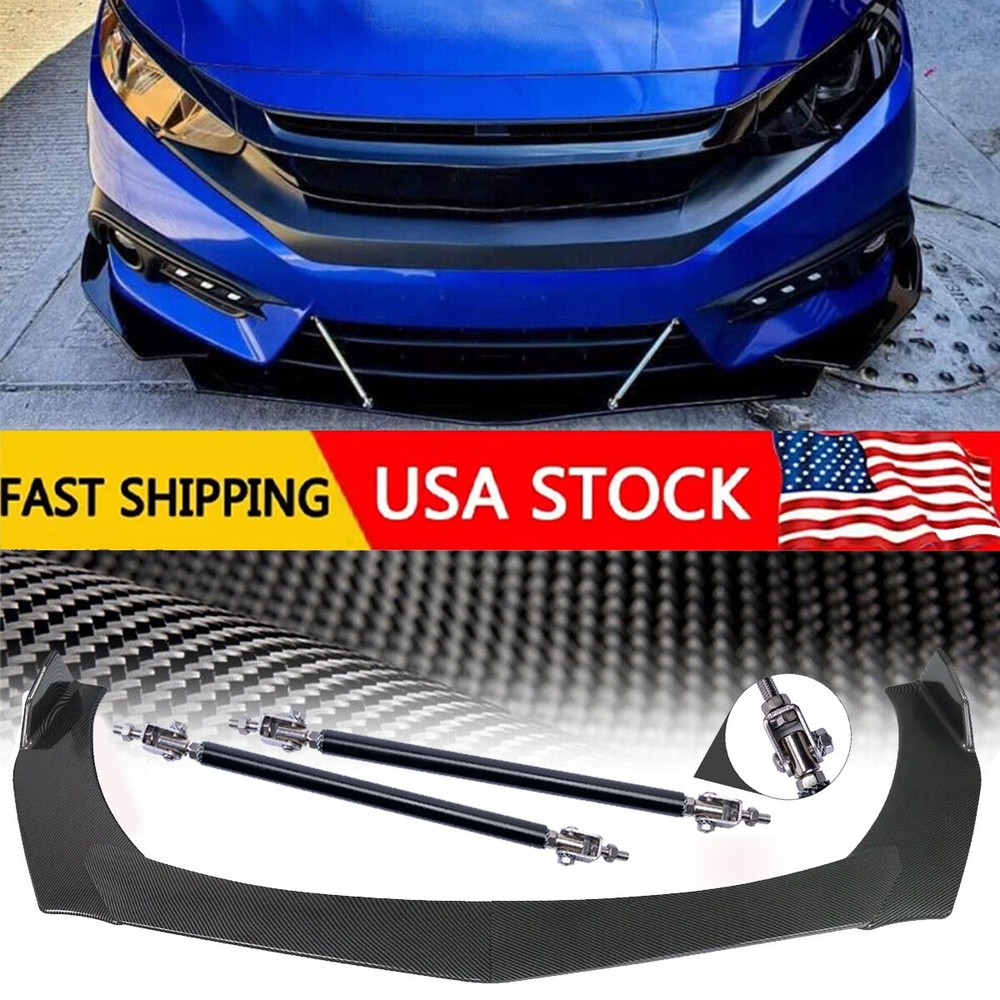 Front Lip Bumper /Body Kits Splitter Spoiler Carbon Fiber For Honda Civic SI