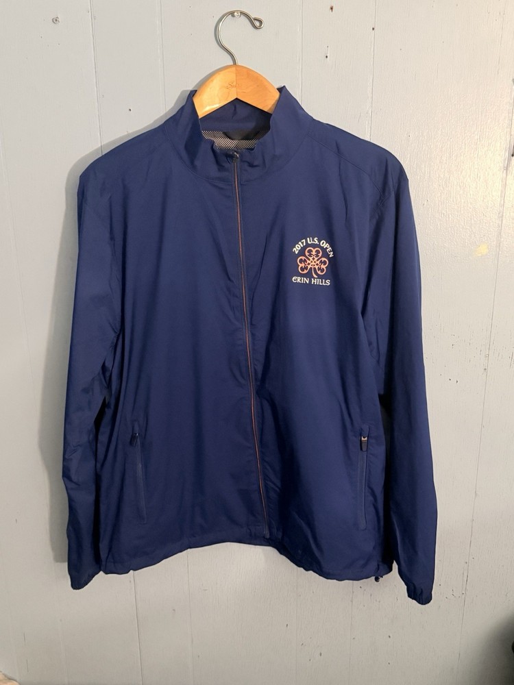 Ralph Lauren Polo Golf Windbreaker Full Zip Size Large “ 2017 US Open” Erin Hill