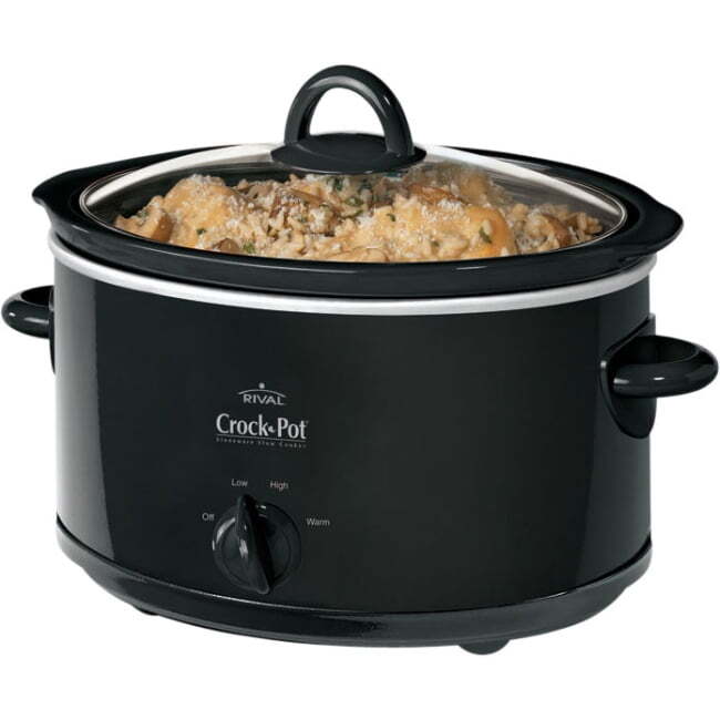 Crock-Pot 4-Quart Slow Cooker in Black for Baking and Cooking