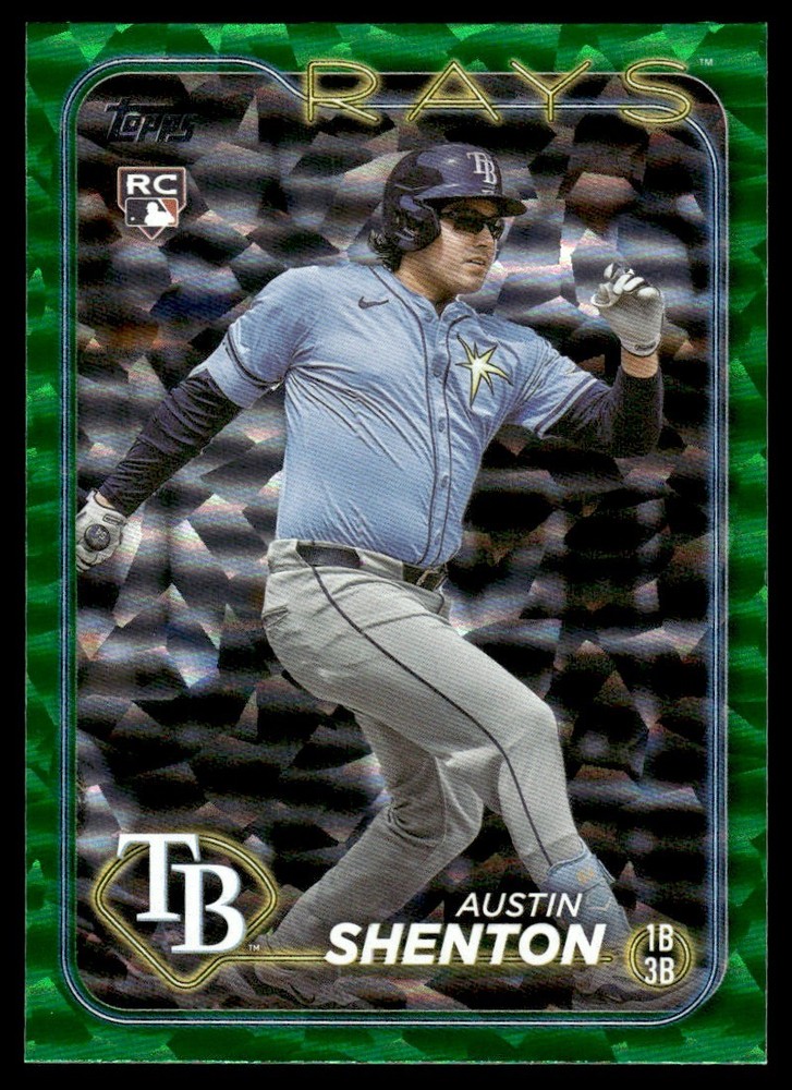 2024 Topps Update Series - Austin Shenton #US275 Green Crackle Foilboard /499 (RC)