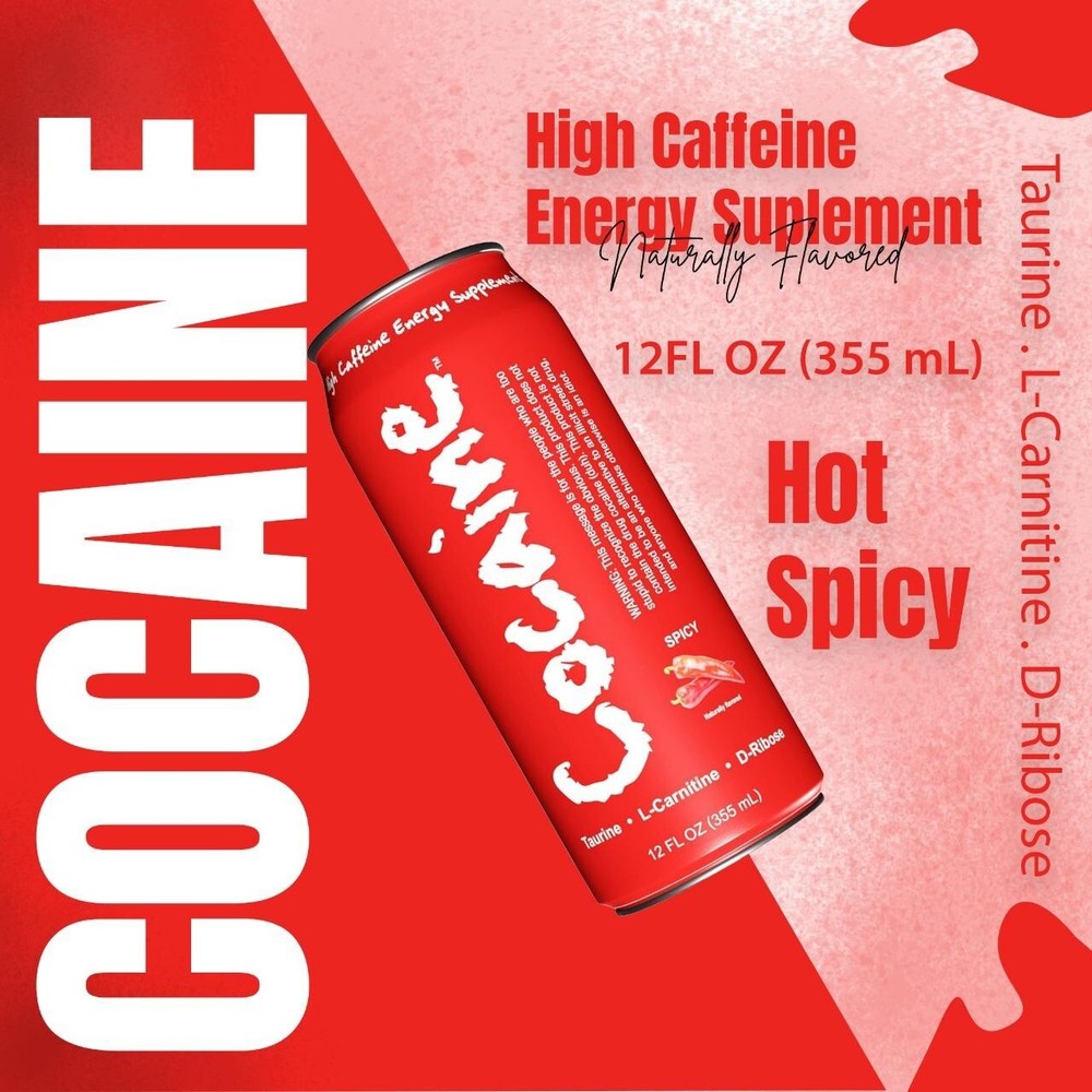 Cocaine Energy Supplement High Caffeine Energy Drink (6 Pack Spicy Flavored)