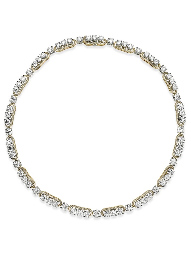 8ct Simulated Diamond Tennis Necklace in 14k White Gold Plating