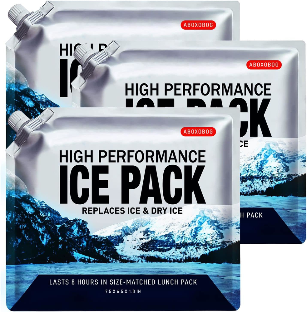 Reusable Ice Packs for Coolers Long Lasting Gel Freezer Packs for Cooler Bag Set